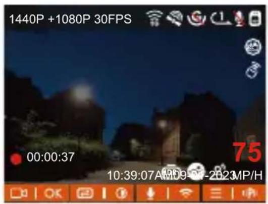 1440P +1080P 30FPS 00:00:37 75 10:39:07AM 09-2623MP/H