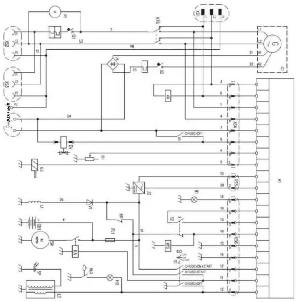 Genmac Powersmart G5500 - SCHEMAT ELEKTRYCZNY. - 1