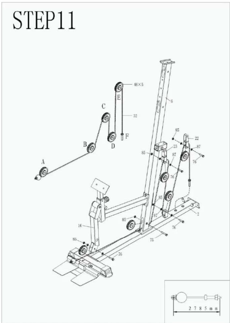STEP11 A B C D E 46×5 32 F 6 85 85 22 23 87 76 87 76 85 85 75 76 16 85 76 2 7 8 5 mm