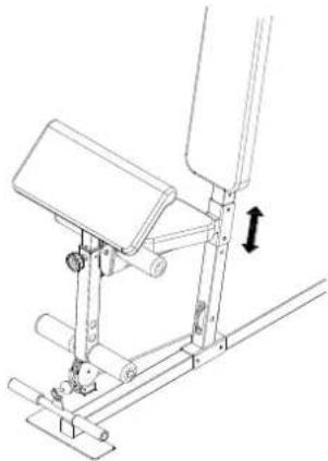 Body Sculpture Multigym Pro BMG 4700 - Regulacja siedziska: - 1