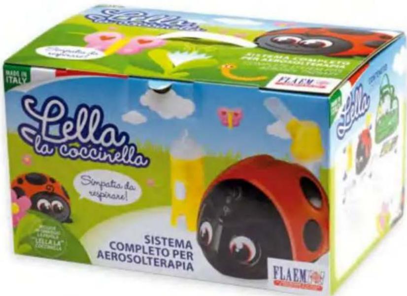 SICEMA LA COOCINELLA Lella la coocinella SIMPATIA DA respirare! SISTEMA COMPLETO PER AEROSOLTERAPIA FLAEM LELLA LA COOCINELLA