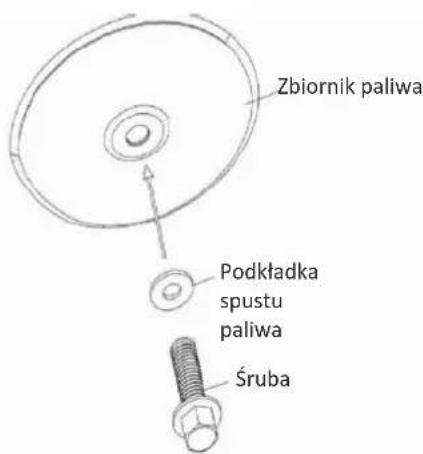 Zbiornik paliwa Podkładka spustu paliwa Śruba