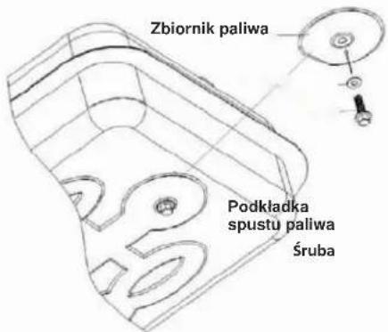 Zbiornik paliwa Podkładka spustu paliwa śruba
