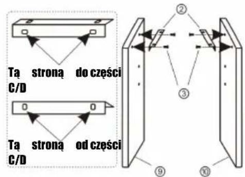 Tą strona do części C/D 0 0 Tą strona od części C/D ② ③ ⑨ ⑩
