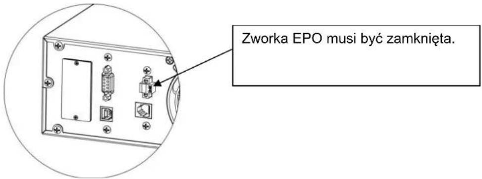 Zworka EPO musi być zamknięta.