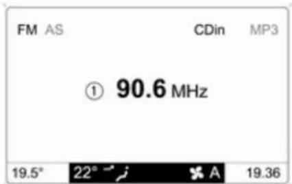 FM AS CDin MP3 ① 90.6 MHz 19.5° 22° A 19.36