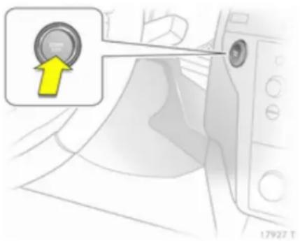 OPEL Zafira Family (2013) - Uruchamianie silnika za pomocą przycisku Start/Stop - 1