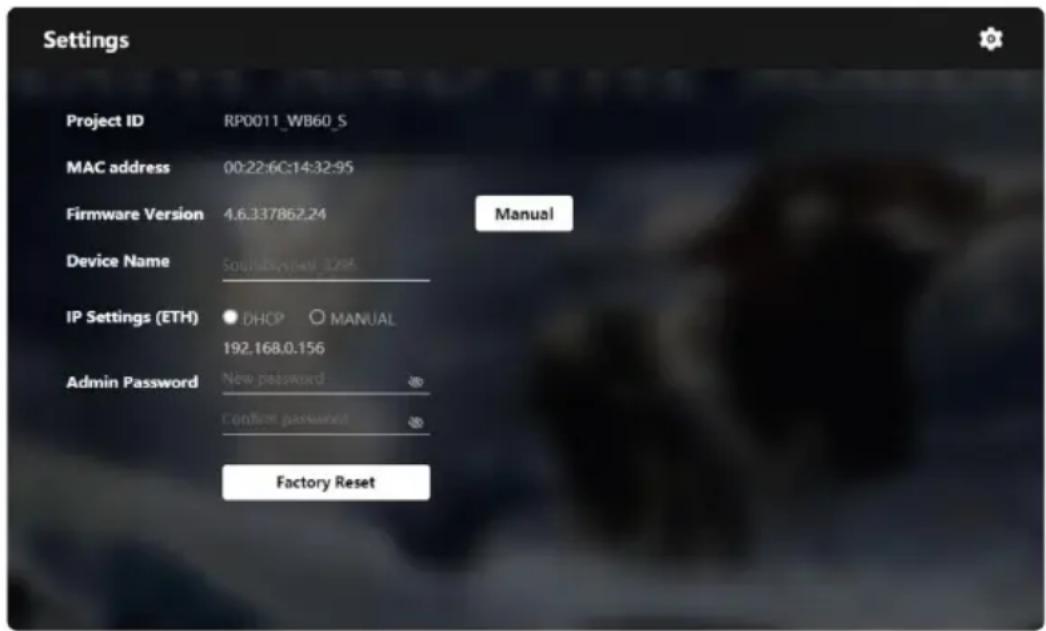 Arylic A50+ - W menu ustawień możesz zrobić kilka rzeczy: - 1