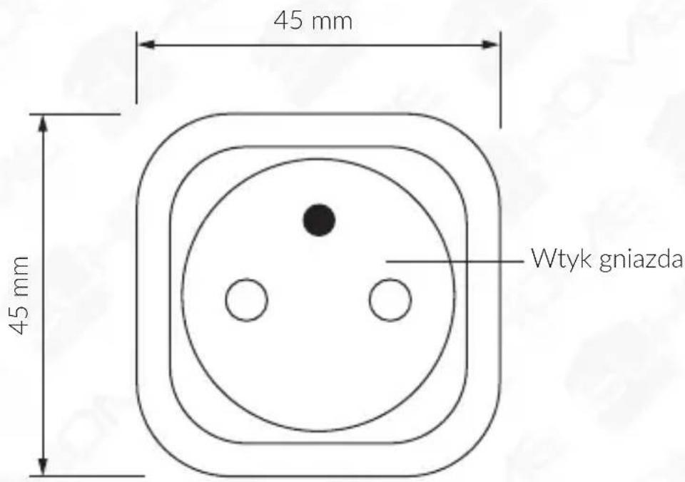 45 mm 45 mm Wtyk gniazda