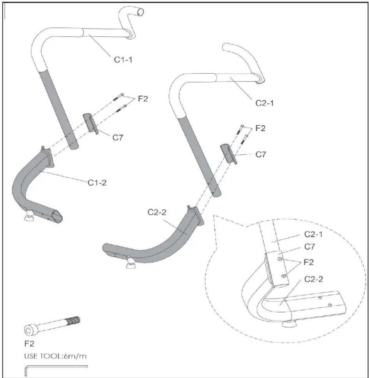 C1-1 F2 C7 C1-2 C2-1 F2 C7 C2-2 C2-1 C7 F2 C2-2 F2 USE TOOL:6m/m