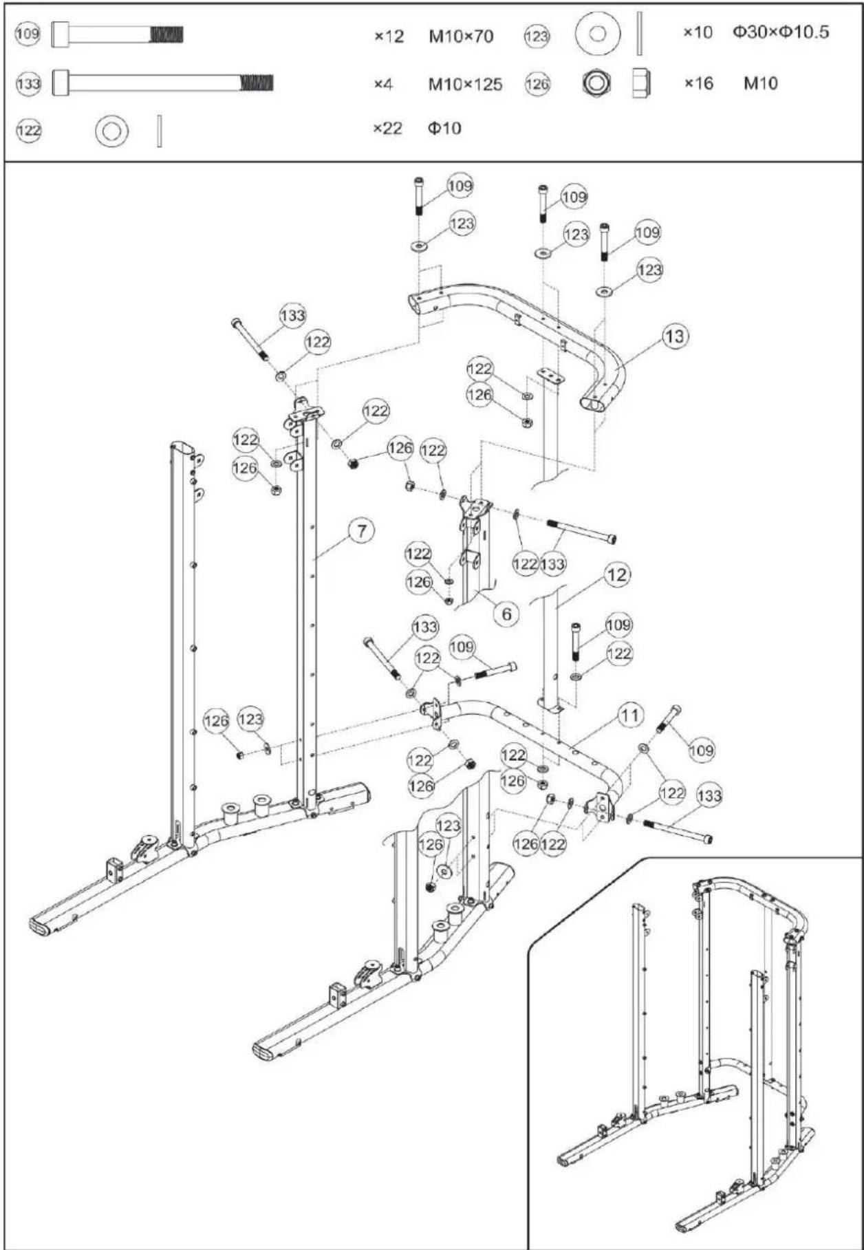 ×12 M10×70 123 ×10 Φ30×Φ10.5 ×4 M10×125 126 ×16 M10 ×22 Φ10 109 133 122 109 123 109 123 109 123 13 133 122 122 126 122 126 122 126 7 122 126 122 122 133 12 6 133 109 109 122 109 122 11 109 122 133 122 126 126 123 126 8 126 126 126 126 126