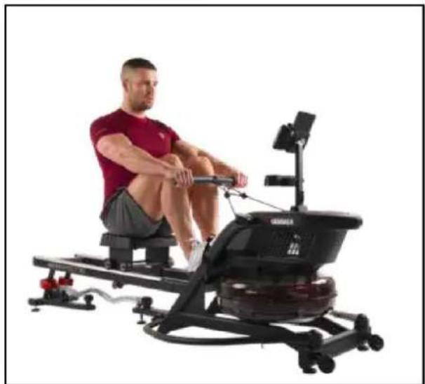 Hammer WaterEffect 3D - Wiosłowanie z CARDIO WEIGHTS i dwoma innymi uchwytami do wiosłowania. - 2