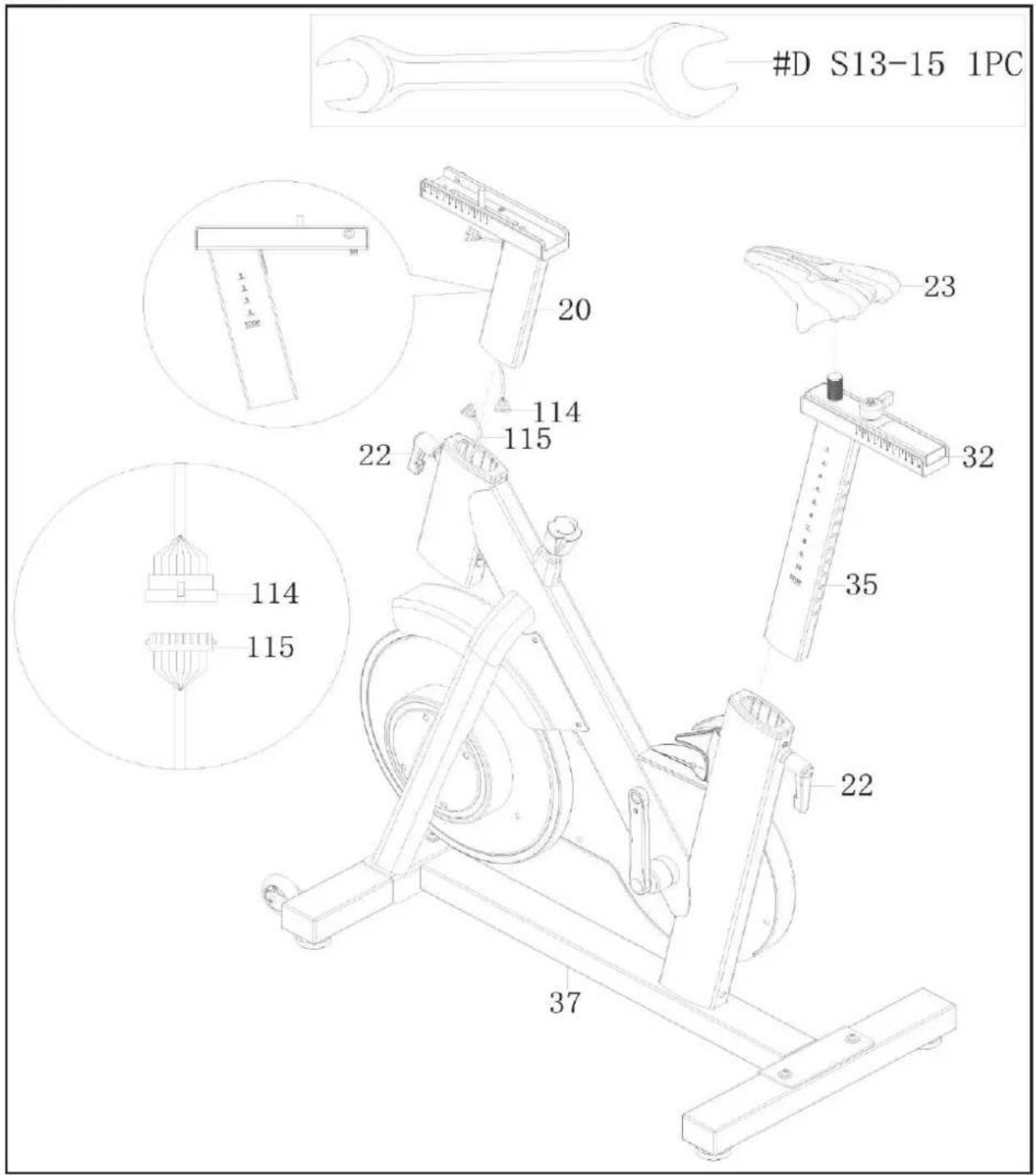 #D S13-15 1PC 20 23 114 115 22 32 35 114 115 22 37