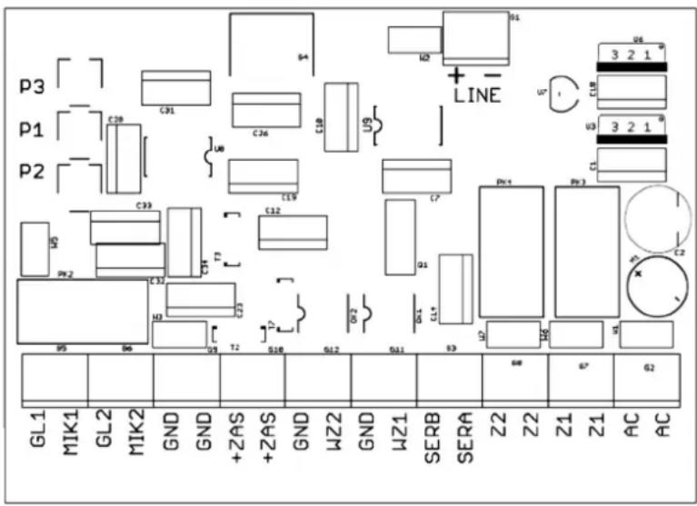 Cyfral CC-2000 - ŁĄCZENIE PANELA Z KASETĄ ELEKTRONIKI CENTRALI. - 2