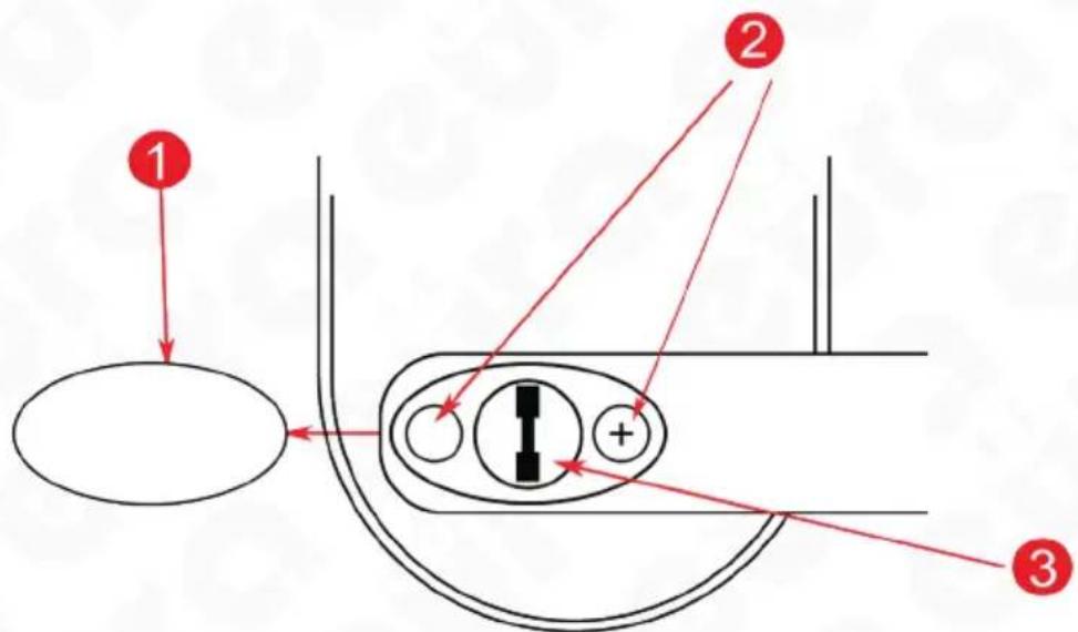 Eura ELH-80B9 - USTAWIENIE ORIENTACJI KLAMKI – FRONT SZYLDU - 1