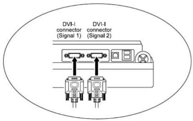 EIZO FlexScan SX2461W - 3-1 Connecting Two PCs to the Monitor - 1