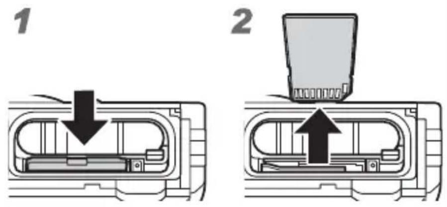 OLYMPUS TG-5 - Aby wyjąć kartę - 1