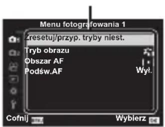 OLYMPUS TG-5 - Korzystanie z menu - 3