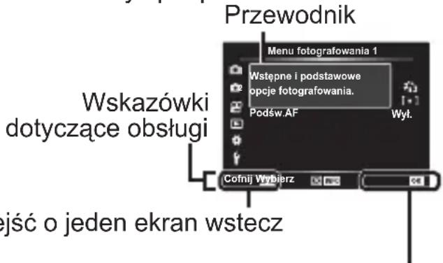OLYMPUS TG-5 - Korzystanie z menu - 1