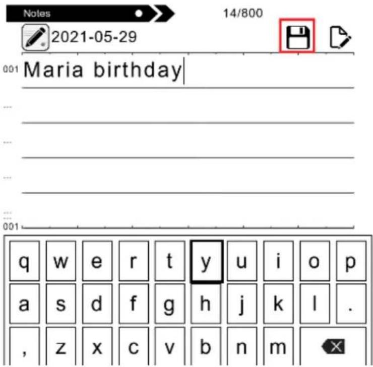 Notes 14/800 2021-05-29 Maria birthday q w e r t y u i o p a s d f g h j k l . , z x c v b n m