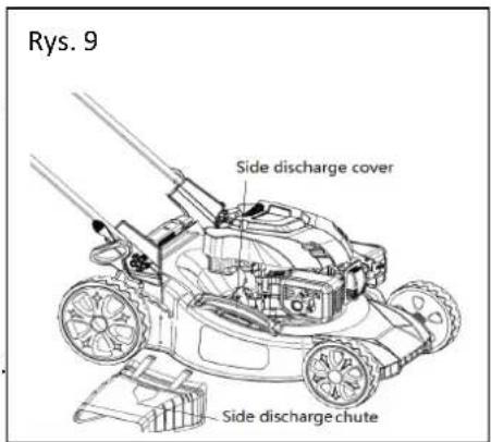 Rys. 9 Side discharge cover Side discharge chute