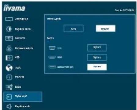 IIYAMA ProLite B2791HSU - Wybór wejść Input Select - 2