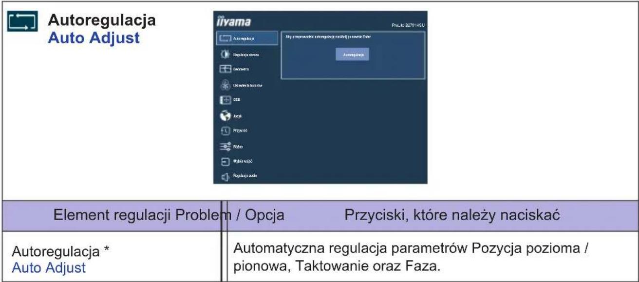 IIYAMA ProLite B2791HSU - ZAWARTOŚĆ MENU REGULACJA - 1