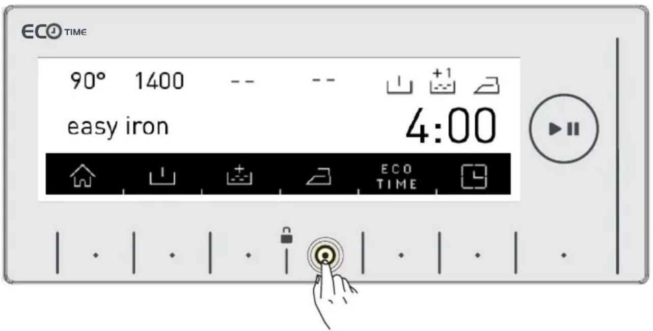 ECO TIME 90° 1400 -- easy iron 4:00 ECO TIME