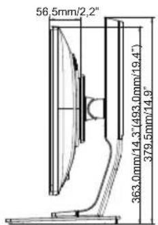 IIYAMA ProLite B2282HS - WYMIARY : ProLite B2282HS - 2