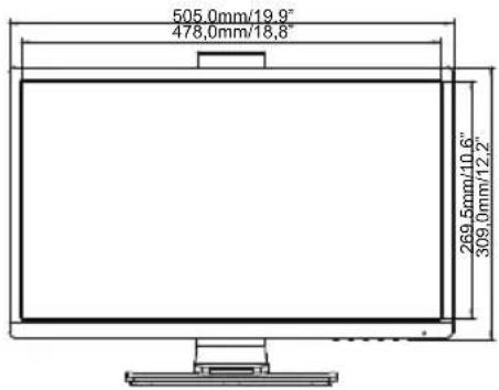 IIYAMA ProLite B2282HS - WYMIARY : ProLite B2282HS - 1