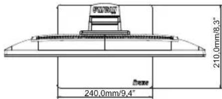 IIYAMA ProLite B2282HS - WYMIARY : ProLite B2282HS - 3