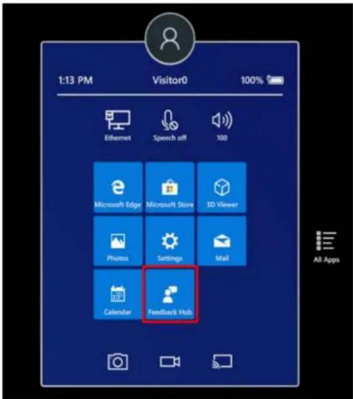 1:13 PM Visitor0 100% Ethernet Speech off 100 Microsoft Edge Microsoft Store ID Viewer Photos Settings Mail Calendar Feedback Hub All Apps