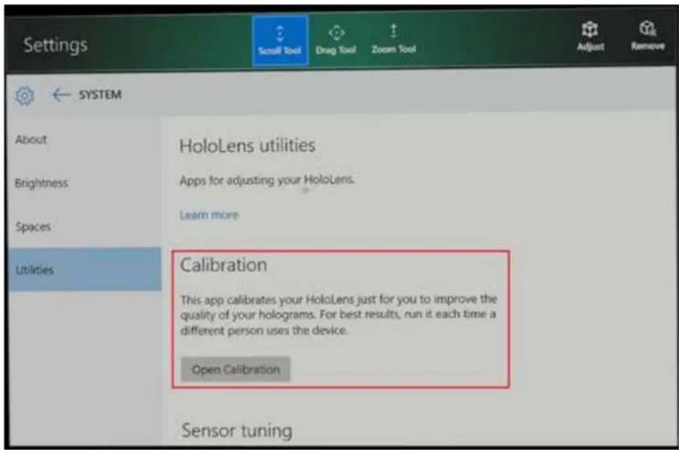 MICROSOFT HoloLens 2 - Ręczne uruchamianie procesu kalibracji - 3