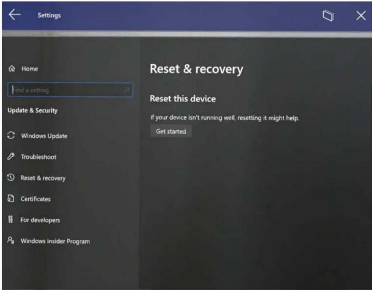 MICROSOFT HoloLens 2 - Resetowanie urządzenia - 1
