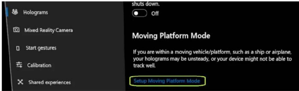 MICROSOFT HoloLens 2 - Przenoszenie ustawień trybu platformy - 1