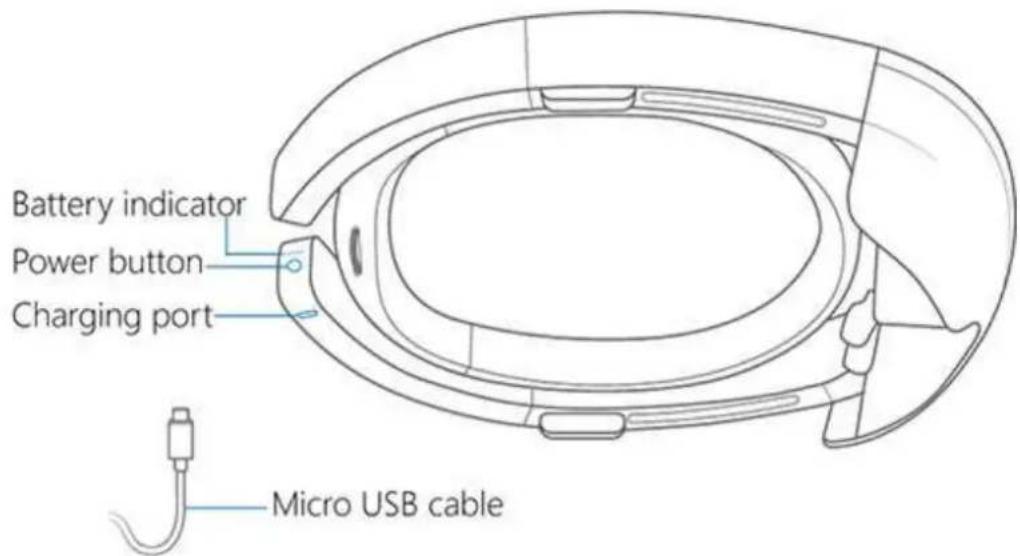 MICROSOFT HoloLens 2 - Ładowanie urządzenia HoloLens (1. generacji) - 1