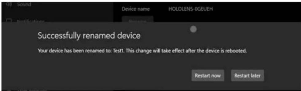 MICROSOFT HoloLens 2 - Zmienianie nazwy urządzenia HoloLens 2 - 2