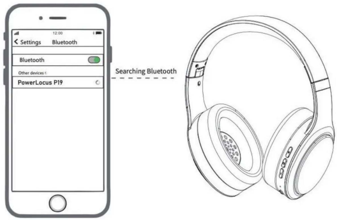 Settings Bluetooth Bluetooth Other devices PowerLocus P19 Searching Bluetooth