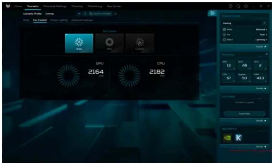 PREDATOR Triton Neo 16 - Sterowanie wentylatorami - 1