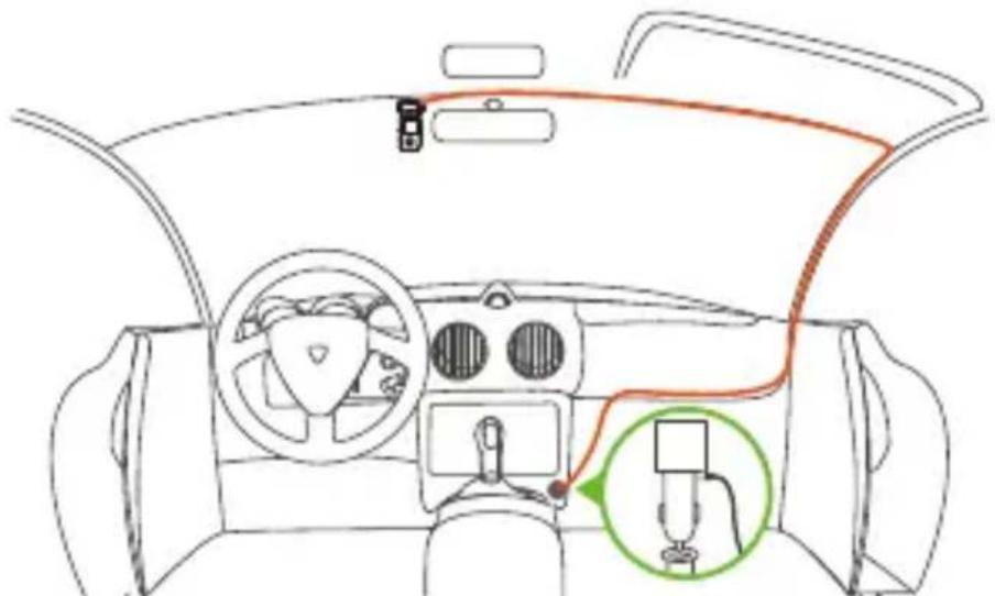 Vantrue E360 - Montaż ładowarki samochodowej - 1