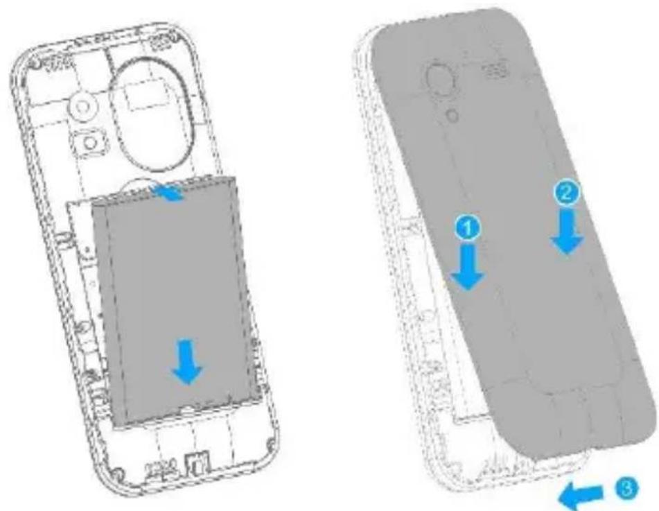 MaxCom MK281 - Instalacja karty SIM, karty pamięci microSD i akumulatora - 4
