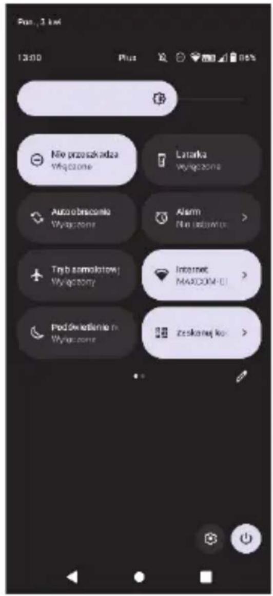 Pis., 3 km 12:00 Plus Nie przyszka zada włączone Lataka włączone Auto obresceńka włączone Alarm Ni iąsztomi Trij b samolatówj włączone Internet MARCOM-01 Pod swadzenie na włączone zeskanej kow