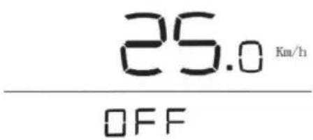 25.0 Km/h OFF