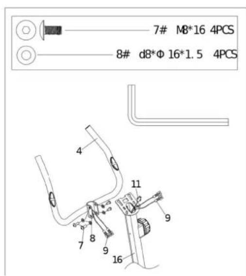 7# M8*16 4PCS 8# d8*Φ 16*1.5 4PCS