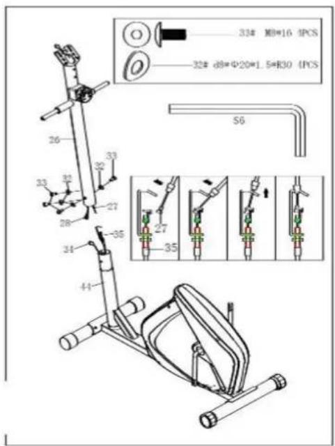 33# MB*16 4PCS 32# dB*Φ20*1.5*R30 4PCS 56 26 33 32 33 27 28 34 35 27 35 44