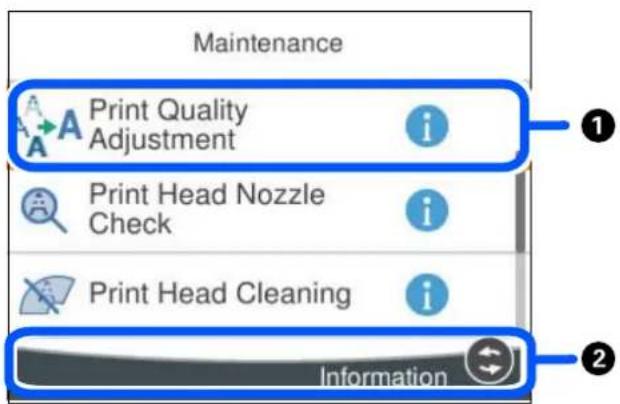EPSON WorkForce Pro WF-M5899DWF - Konfiguracja ekranu menu - 1