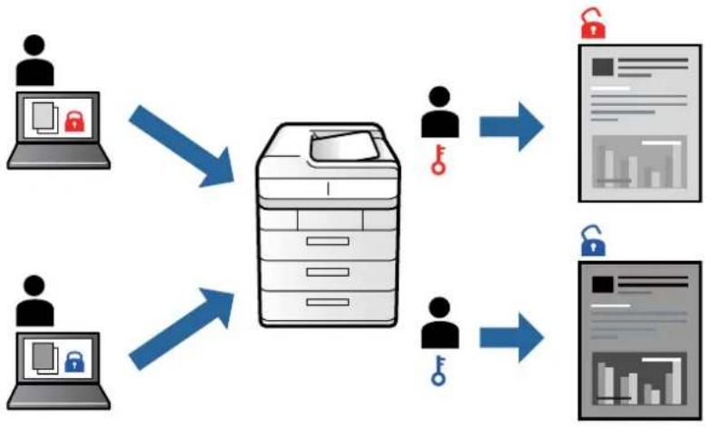 EPSON WorkForce Pro WF-M5899DWF - Drukowanie zadania chronionego hasłem - 1