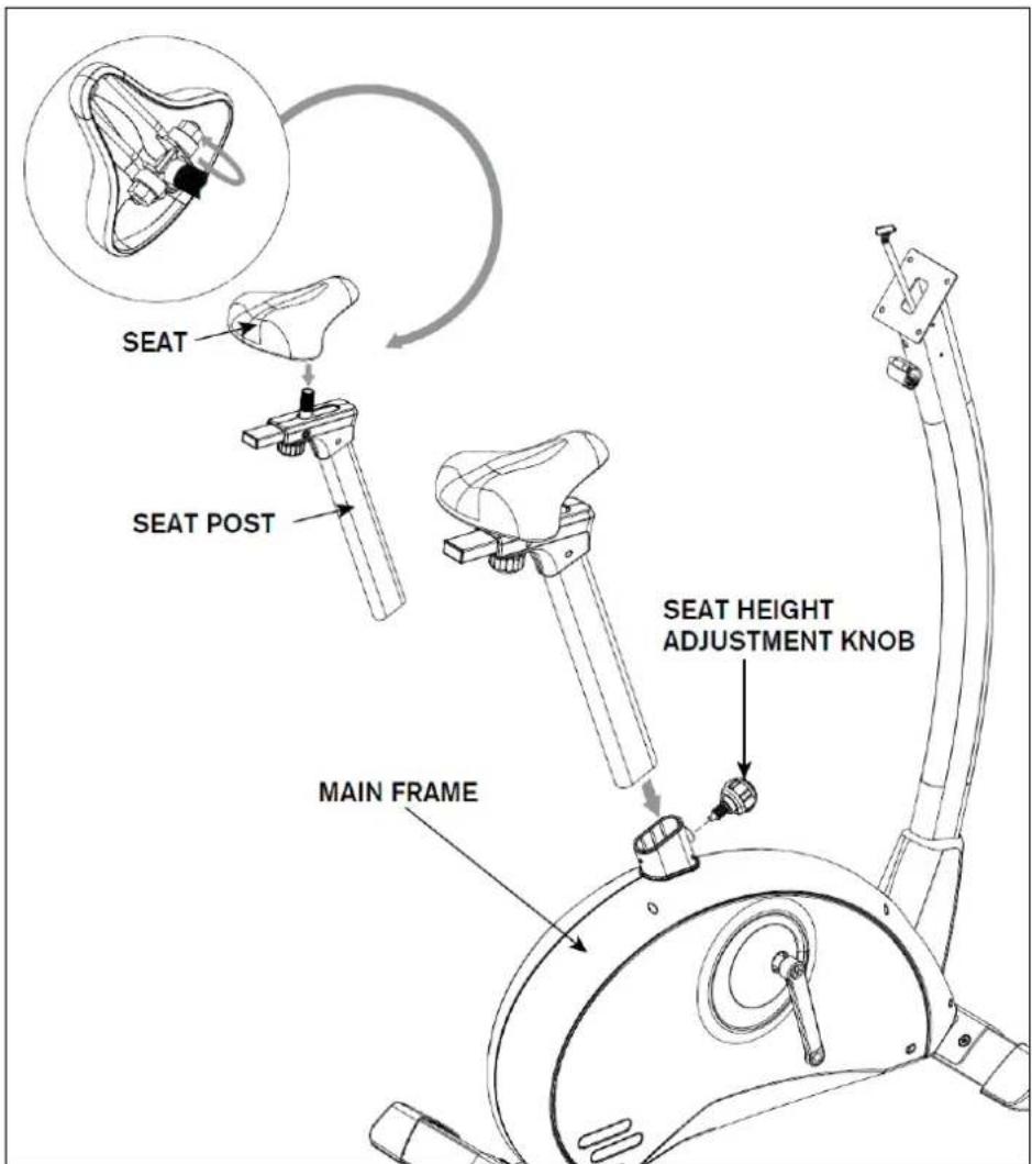 SEAT SEAT POST MAIN FRAME SEAT HEIGHT ADJUSTMENT KNOB