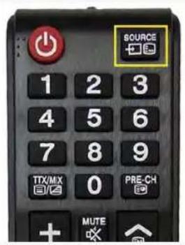SOURCE 1 2 3 4 5 6 7 8 9 TTX/MIX 0 PRE-CH + MUTE