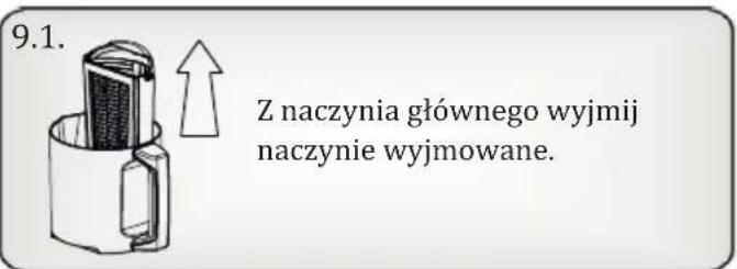 9.1. Z naczynia głównego wyjmii naczynie wyjmowane.